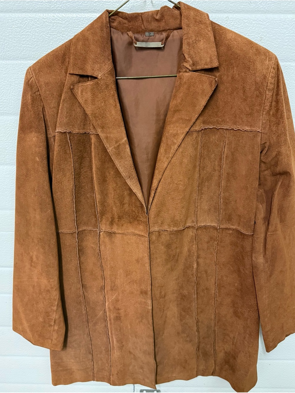 Brandon Thomas Rust-Tone Suede Blazer Small